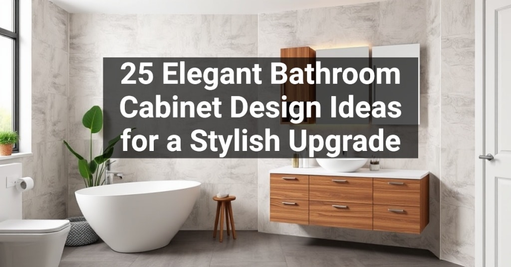 25 Elegant Bathroom Cabinet Design Ideas for a Stylish Upgrade