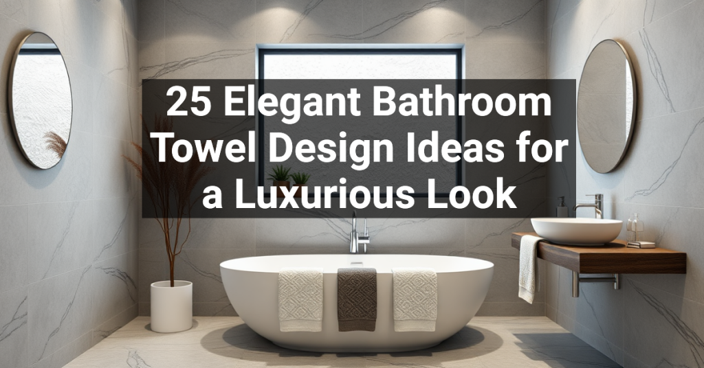 25 Elegant Bathroom Towel Design Ideas for a Luxurious Look