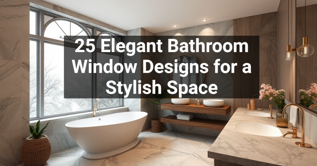 25 Elegant Bathroom Window Designs for a Stylish Space