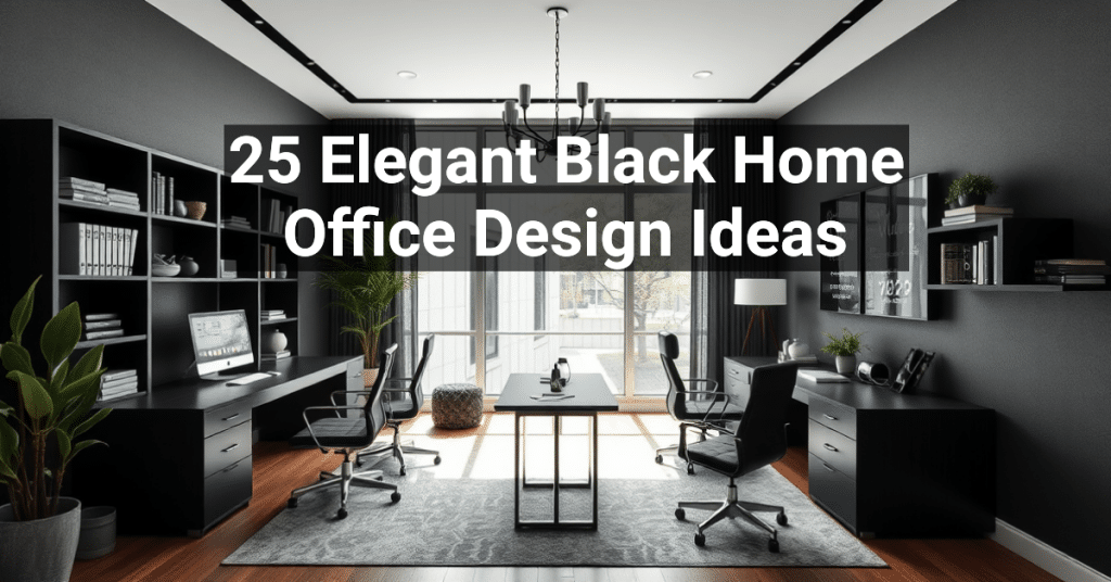 25 Elegant Black Home Office Design Ideas