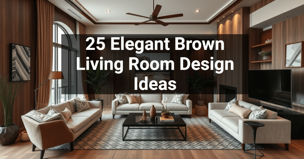 25 Elegant Brown Living Room Design Ideas