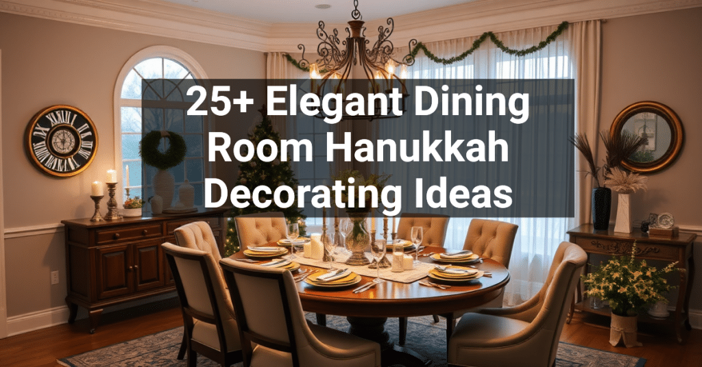 25+ Elegant Dining Room Hanukkah Decorating Ideas