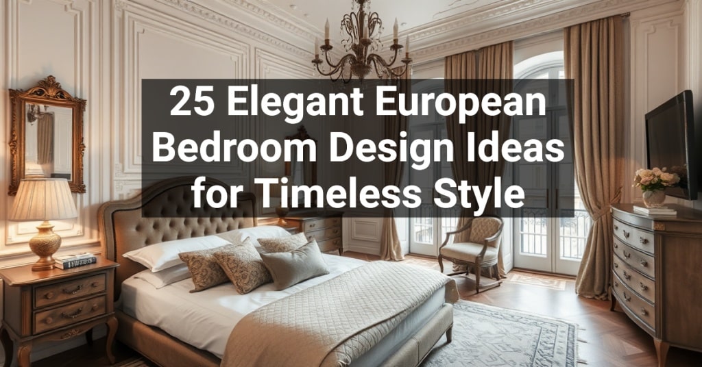 25 Elegant European Bedroom Design Ideas for Timeless Style