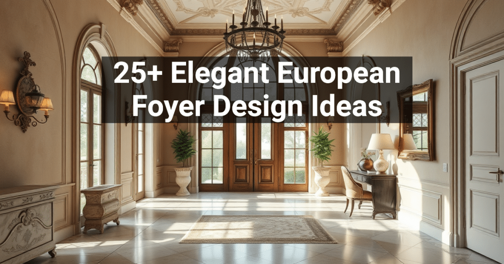 25+ Elegant European Foyer Design Ideas