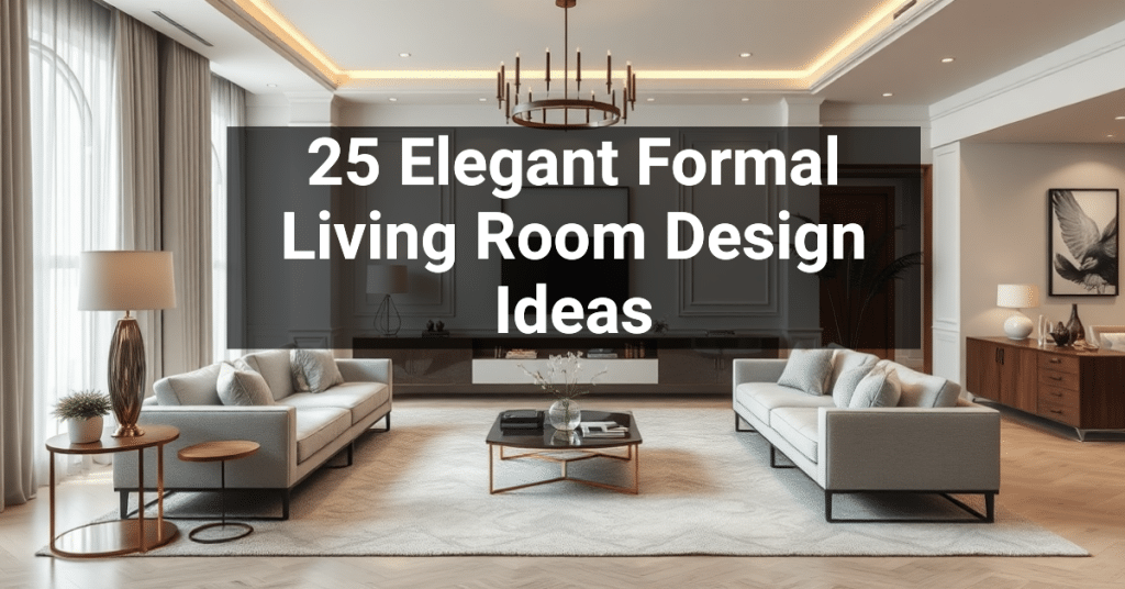 25 Elegant Formal Living Room Design Ideas