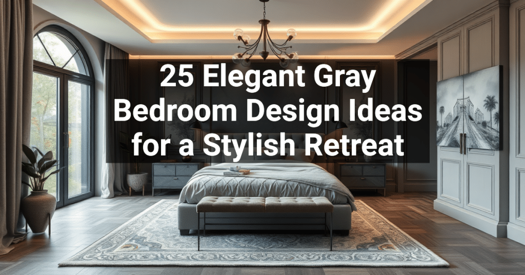 25 Elegant Gray Bedroom Design Ideas for a Stylish Retreat