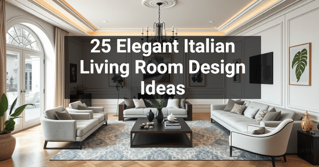 25 Elegant Italian Living Room Design Ideas