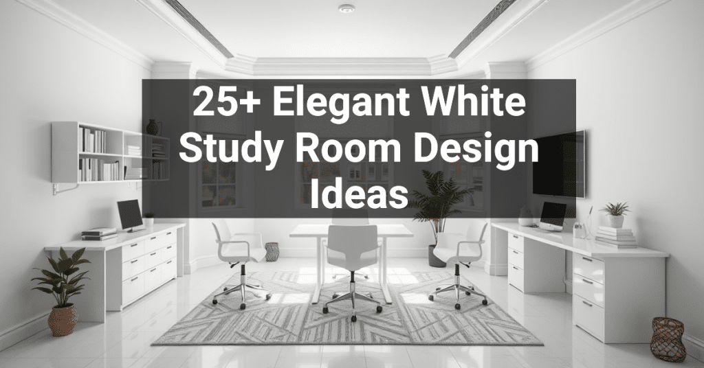 25+ Elegant White Study Room Design Ideas