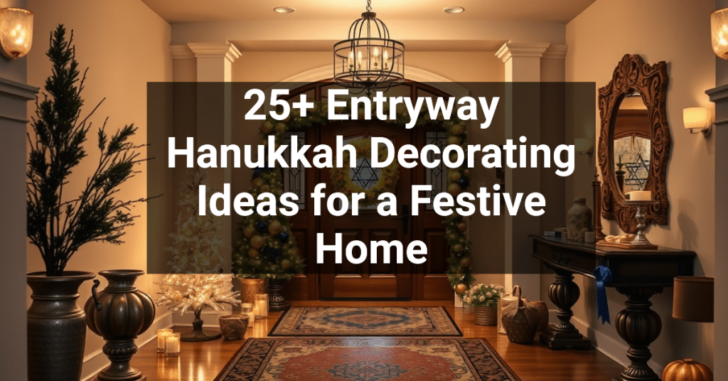 25+ Entryway Hanukkah Decorating Ideas for a Festive Home