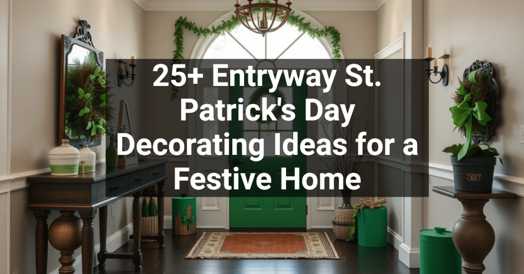 25+ Entryway St. Patrick's Day Decorating Ideas for a Festive Home