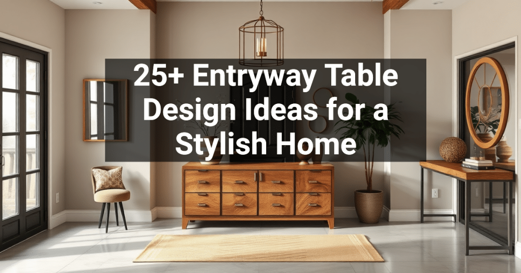 25+ Entryway Table Design Ideas for a Stylish Home