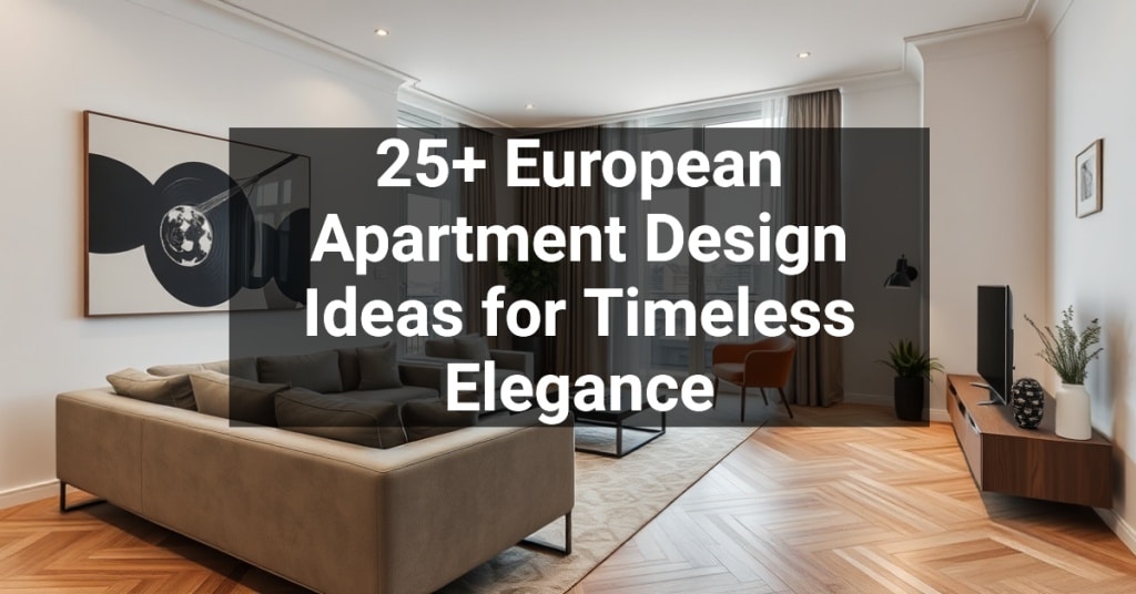 25+ European Apartment Design Ideas for Timeless Elegance