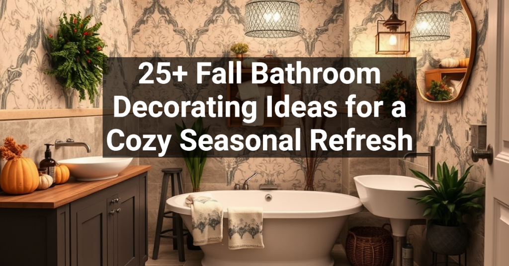 25+ Fall Bathroom Decorating Ideas for a Cozy Seasonal Refresh