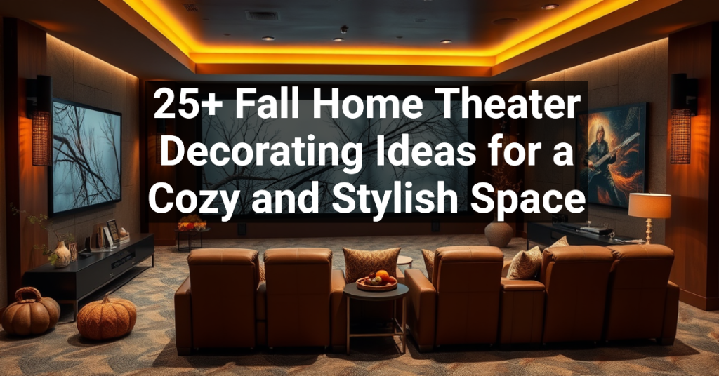 25+ Fall Home Theater Decorating Ideas for a Cozy and Stylish Space