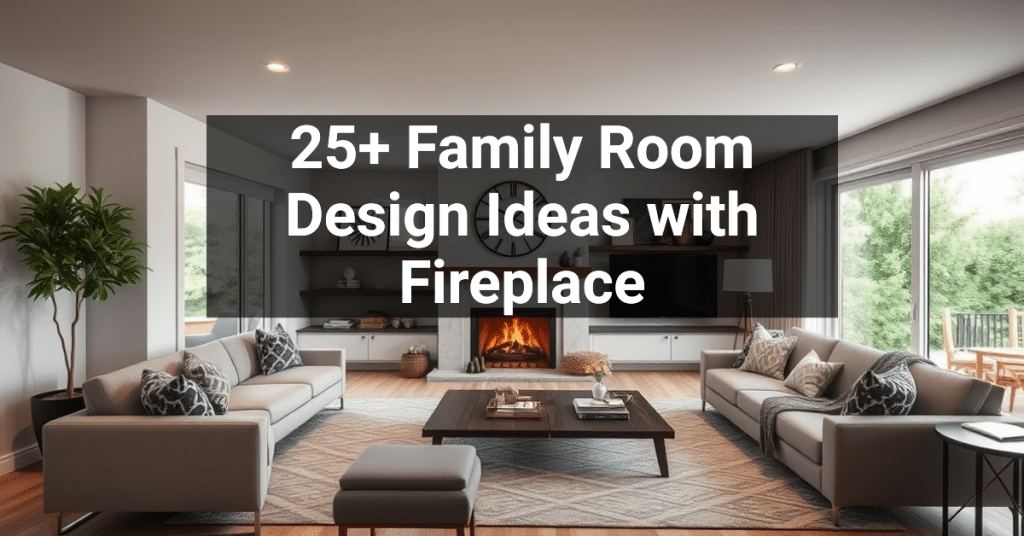 25+ Family Room Design Ideas with Fireplace