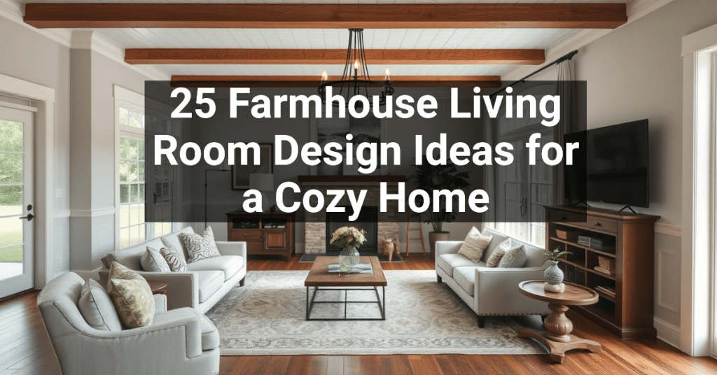 25 Farmhouse Living Room Design Ideas for a Cozy Home