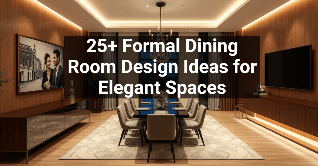 25+ Formal Dining Room Design Ideas for Elegant Spaces