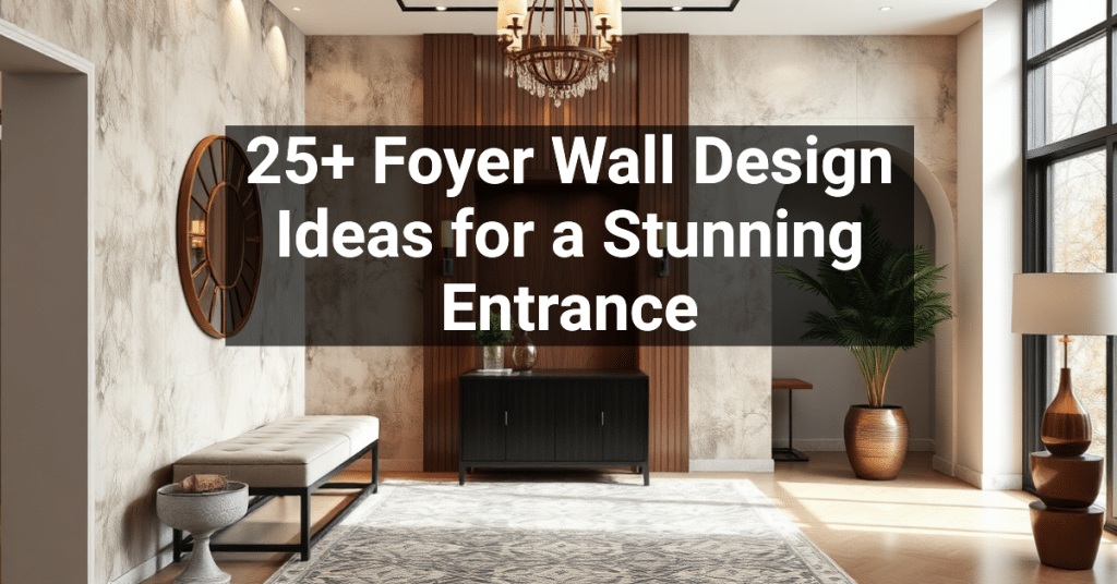 25+ Foyer Wall Design Ideas for a Stunning Entrance