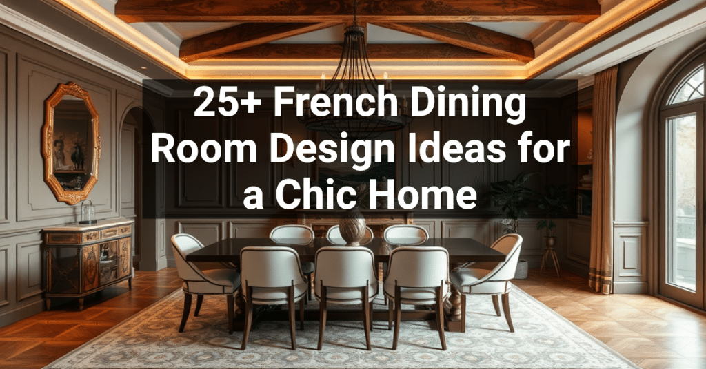 25+ French Dining Room Design Ideas for a Chic Home