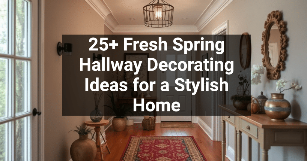 25+ Fresh Spring Hallway Decorating Ideas for a Stylish Home