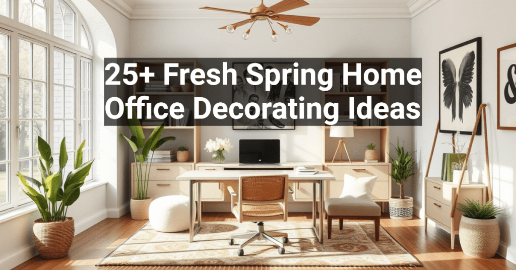 25+ Fresh Spring Home Office Decorating Ideas