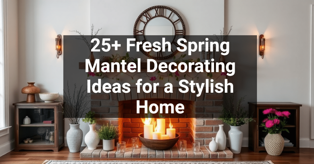 25+ Fresh Spring Mantel Decorating Ideas for a Stylish Home