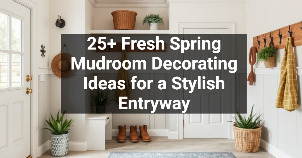 25+ Fresh Spring Mudroom Decorating Ideas for a Stylish Entryway