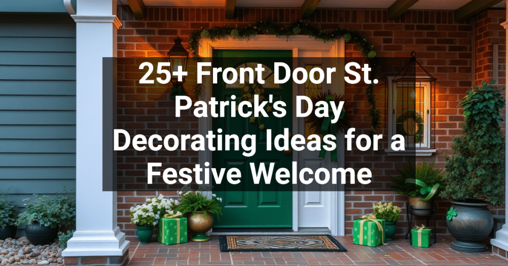 25+ Front Door St. Patrick's Day Decorating Ideas for a Festive Welcome