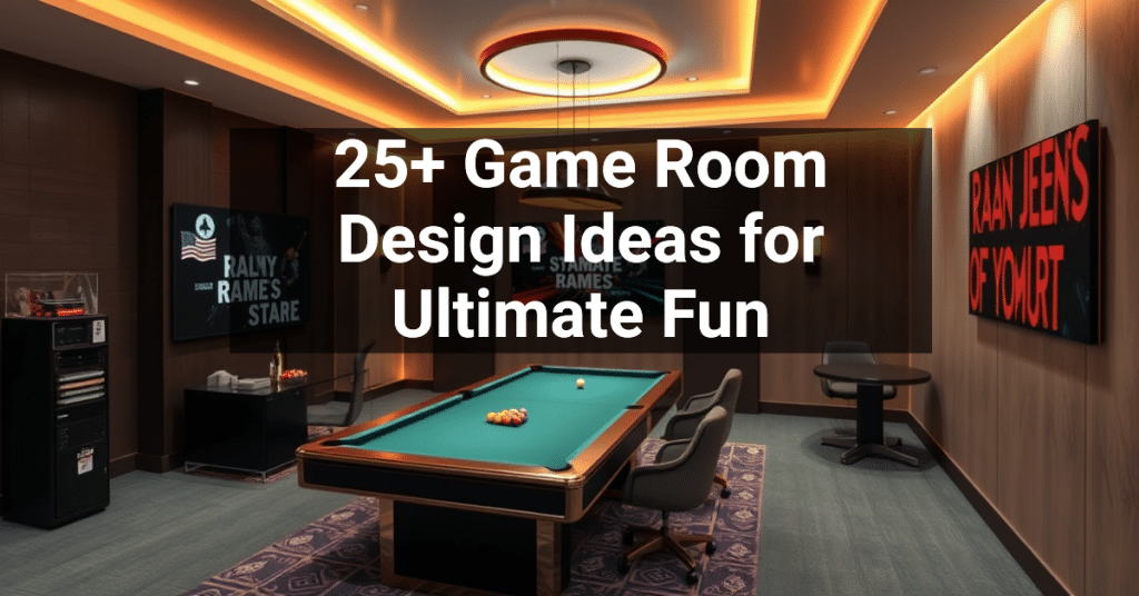 25+ Game Room Design Ideas for Ultimate Fun