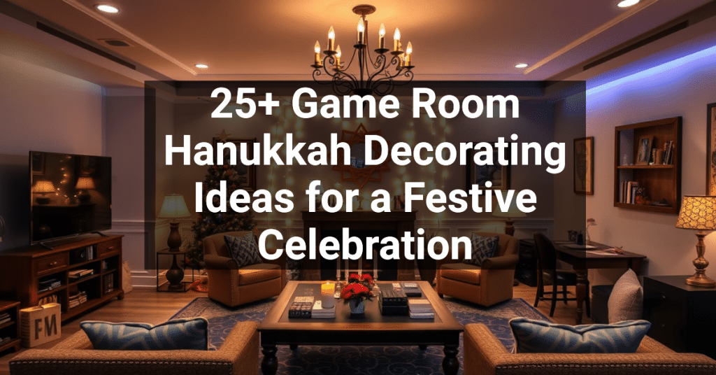 25+ Game Room Hanukkah Decorating Ideas for a Festive Celebration