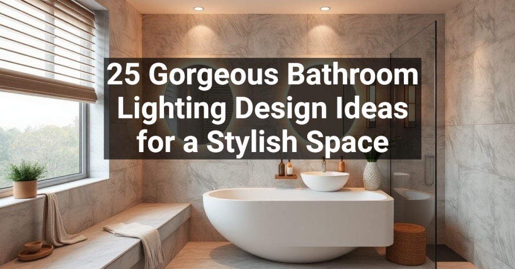 25 Gorgeous Bathroom Lighting Design Ideas for a Stylish Space