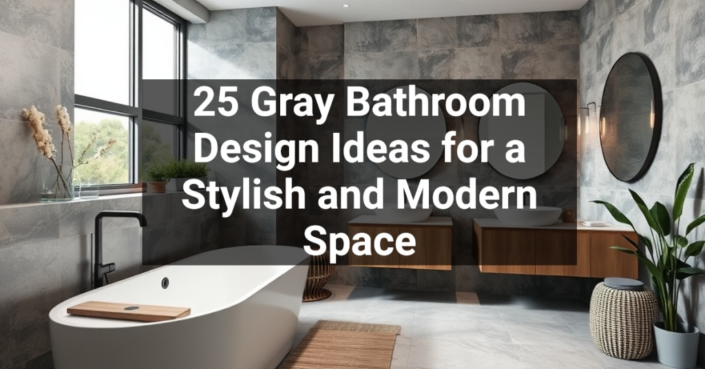 25 Gray Bathroom Design Ideas for a Stylish and Modern Space