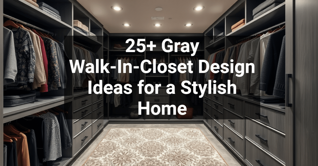 25+ Gray Walk-In-Closet Design Ideas for a Stylish Home