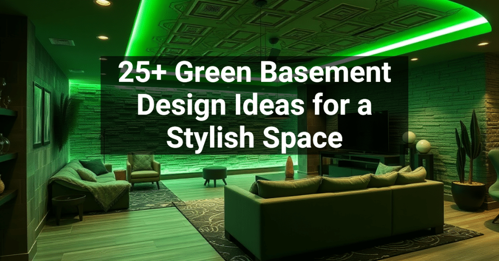 25+ Green Basement Design Ideas for a Stylish Space