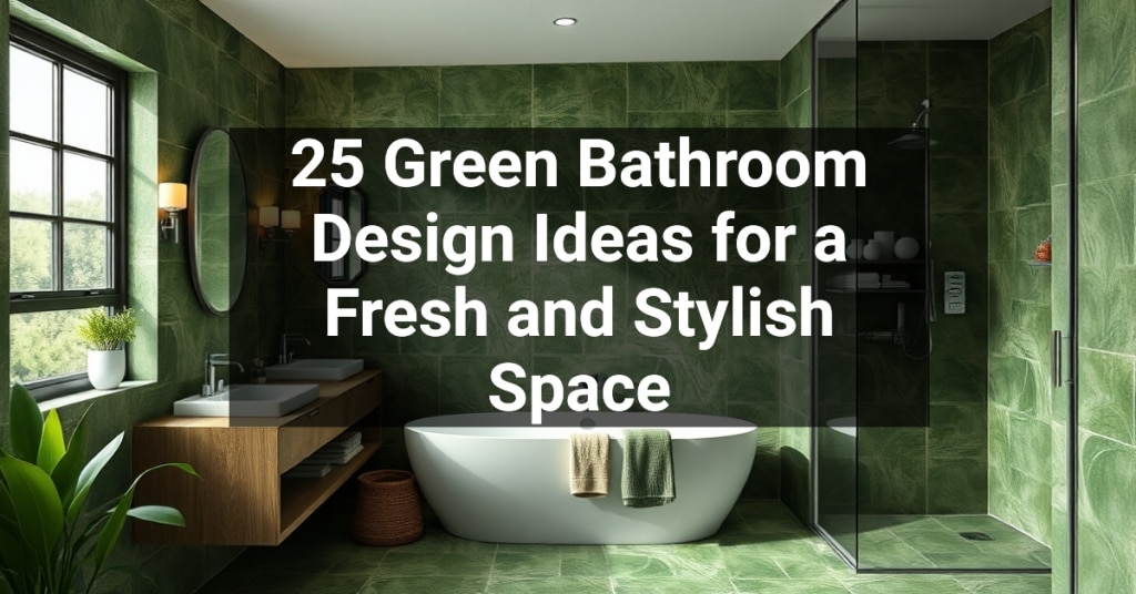 25 Green Bathroom Design Ideas for a Fresh and Stylish Space