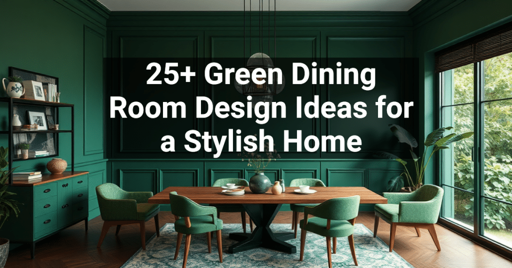 25+ Green Dining Room Design Ideas for a Stylish Home