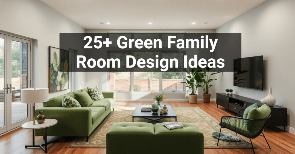 25+ Green Family Room Design Ideas