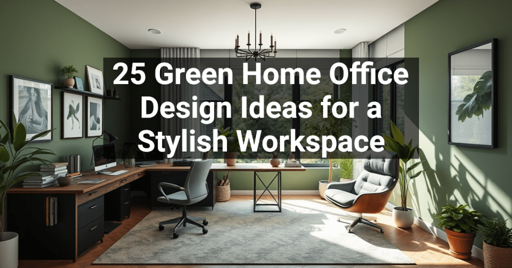 25 Green Home Office Design Ideas for a Stylish Workspace