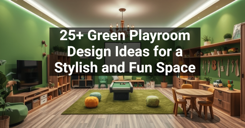 25+ Green Playroom Design Ideas for a Stylish and Fun Space