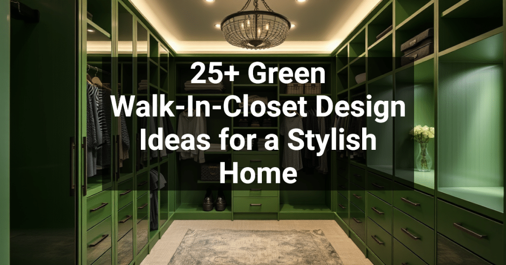 25+ Green Walk-In-Closet Design Ideas for a Stylish Home