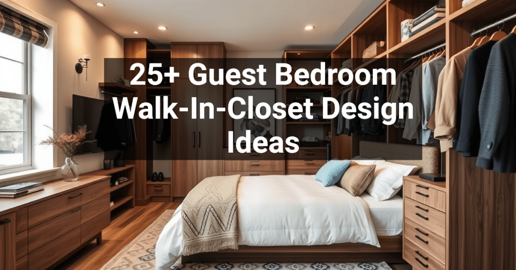 25+ Guest Bedroom Walk-In-Closet Design Ideas