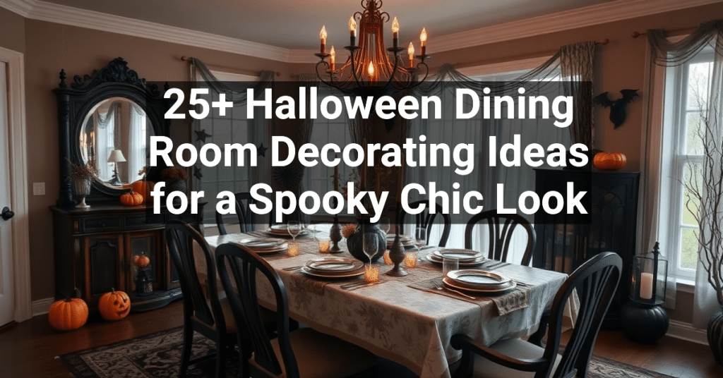 25+ Halloween Dining Room Decorating Ideas for a Spooky Chic Look