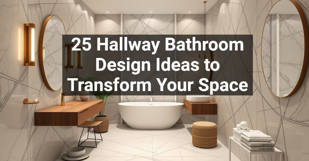 25 Hallway Bathroom Design Ideas to Transform Your Space