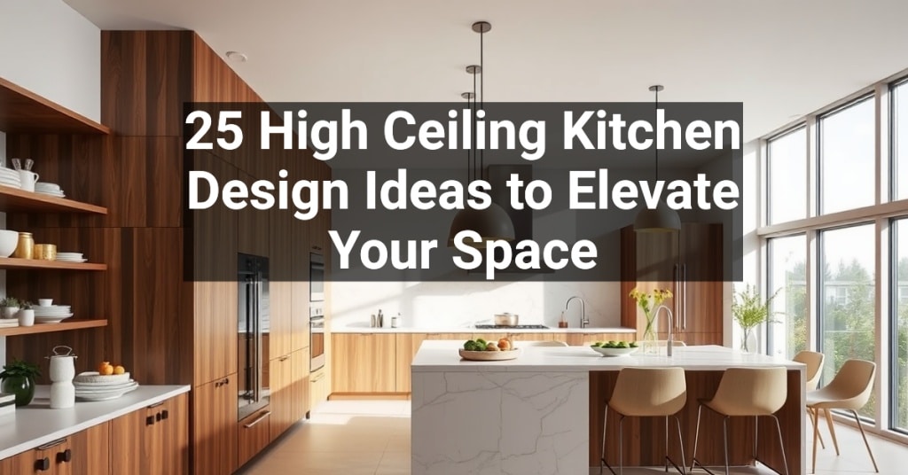 25 High Ceiling Kitchen Design Ideas to Elevate Your Space