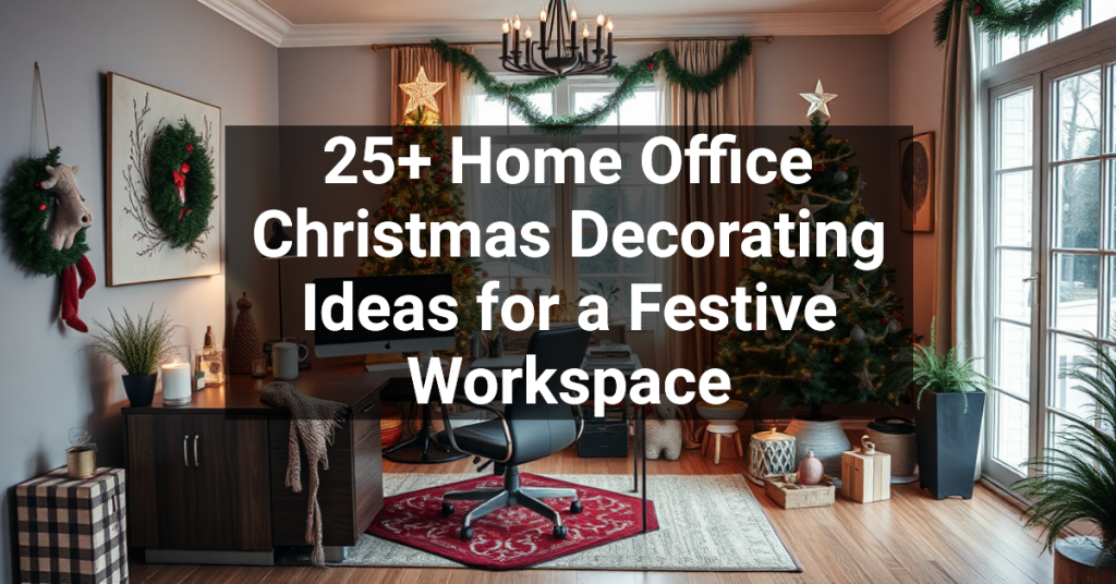 25+ Home Office Christmas Decorating Ideas for a Festive Workspace