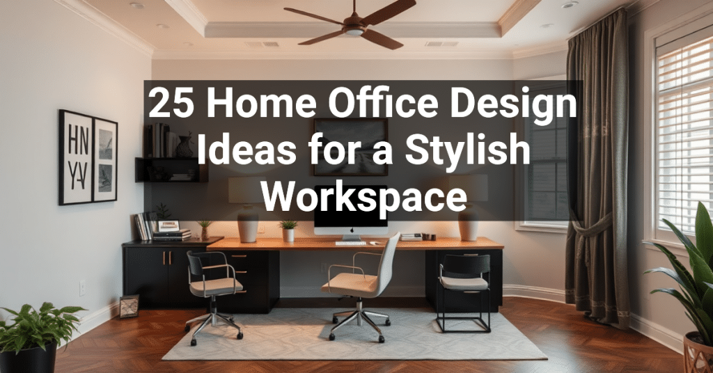 25 Home Office Design Ideas for a Stylish Workspace