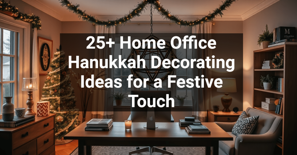 25+ Home Office Hanukkah Decorating Ideas for a Festive Touch