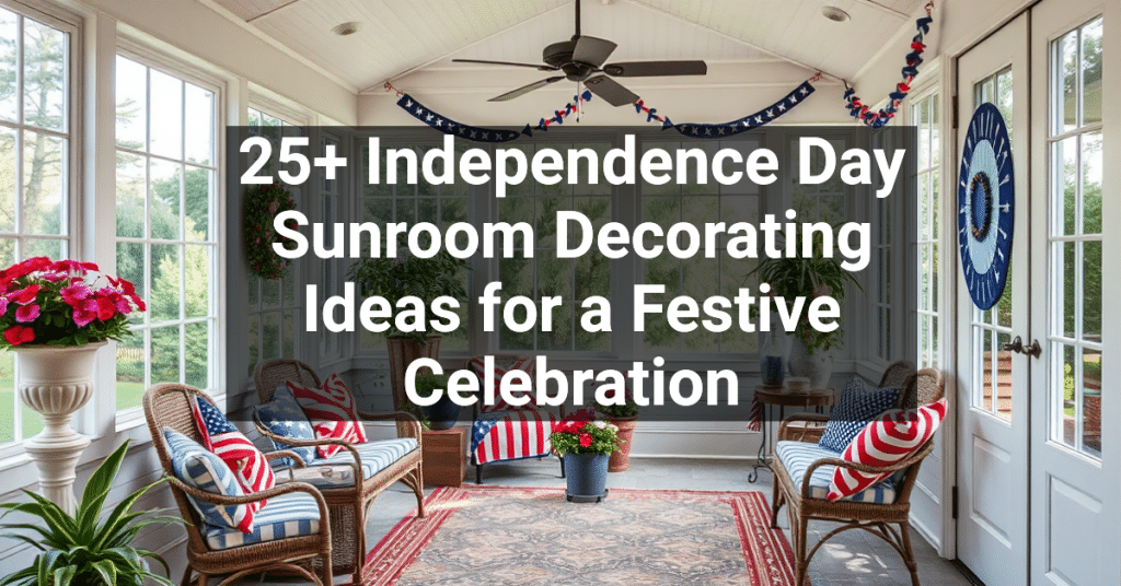 25+ Independence Day Sunroom Decorating Ideas for a Festive Celebration