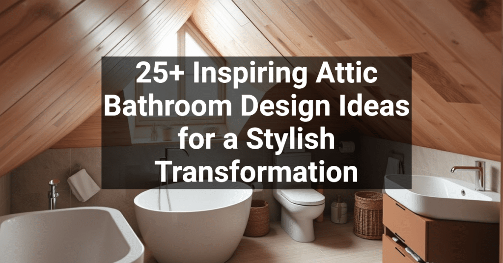 25+ Inspiring Attic Bathroom Design Ideas for a Stylish Transformation