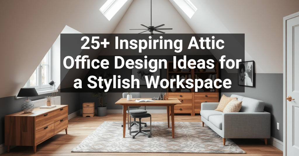 25+ Inspiring Attic Office Design Ideas for a Stylish Workspace